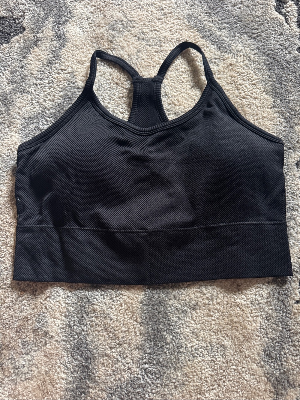 ZYIA Black Racerback Longline Sports Bralette